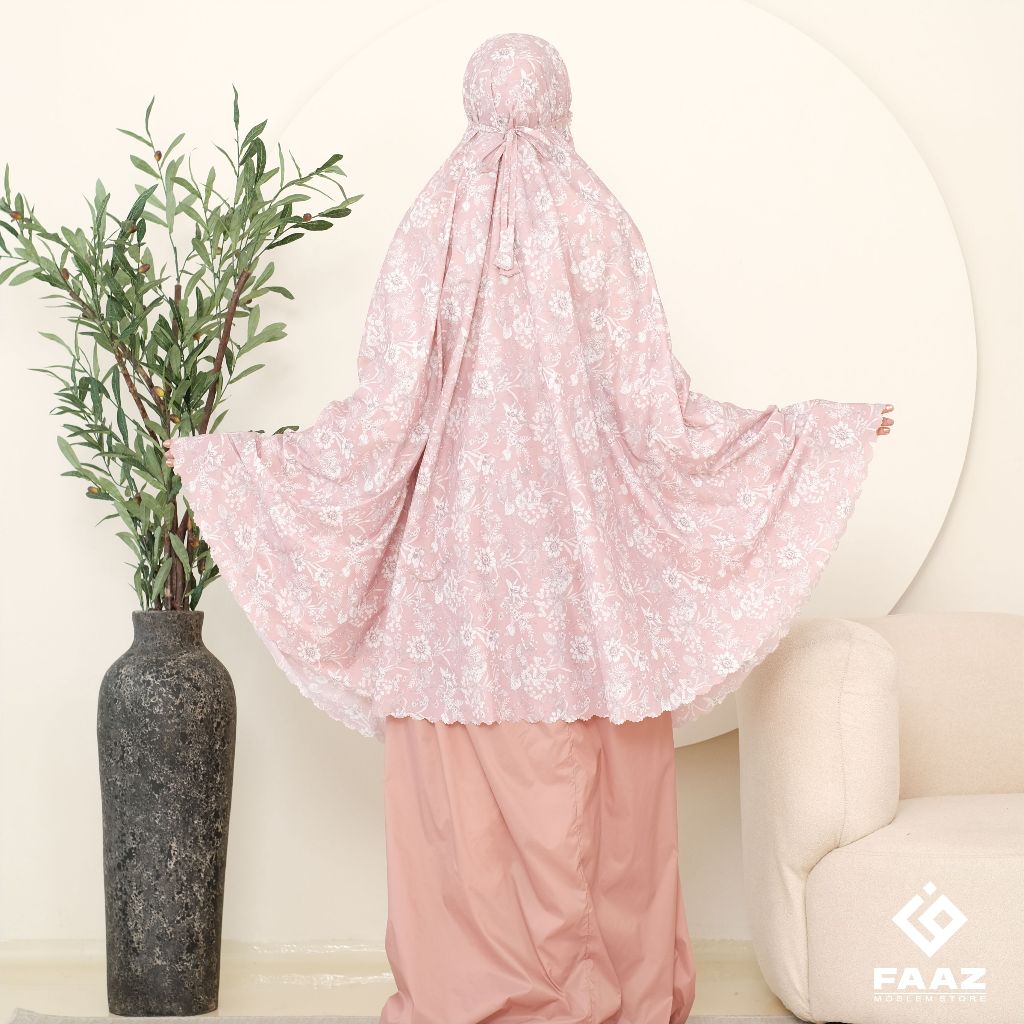 RB Mukena traveling 2in1 AMEERA Free sajadah dan mini pouch