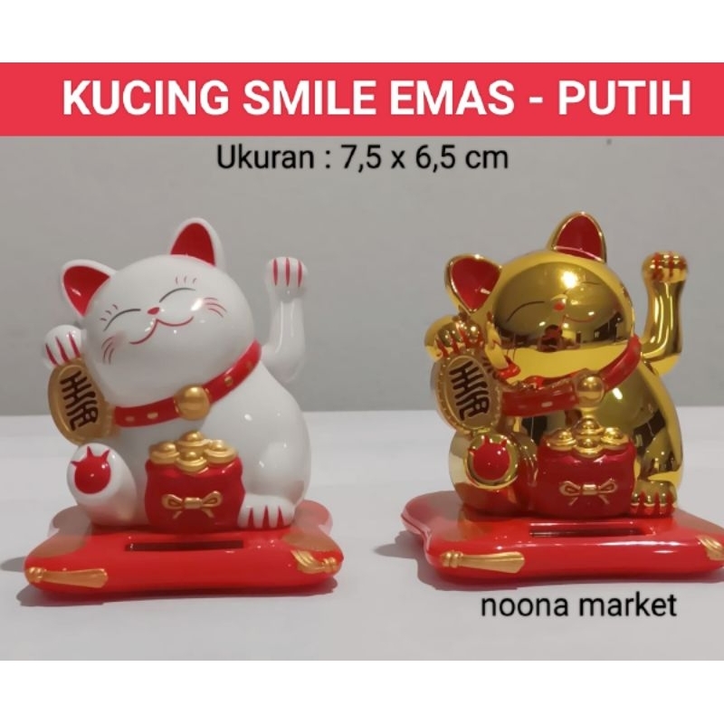 Kucing Smile / kucing hoki / kucing keberuntungan / patung