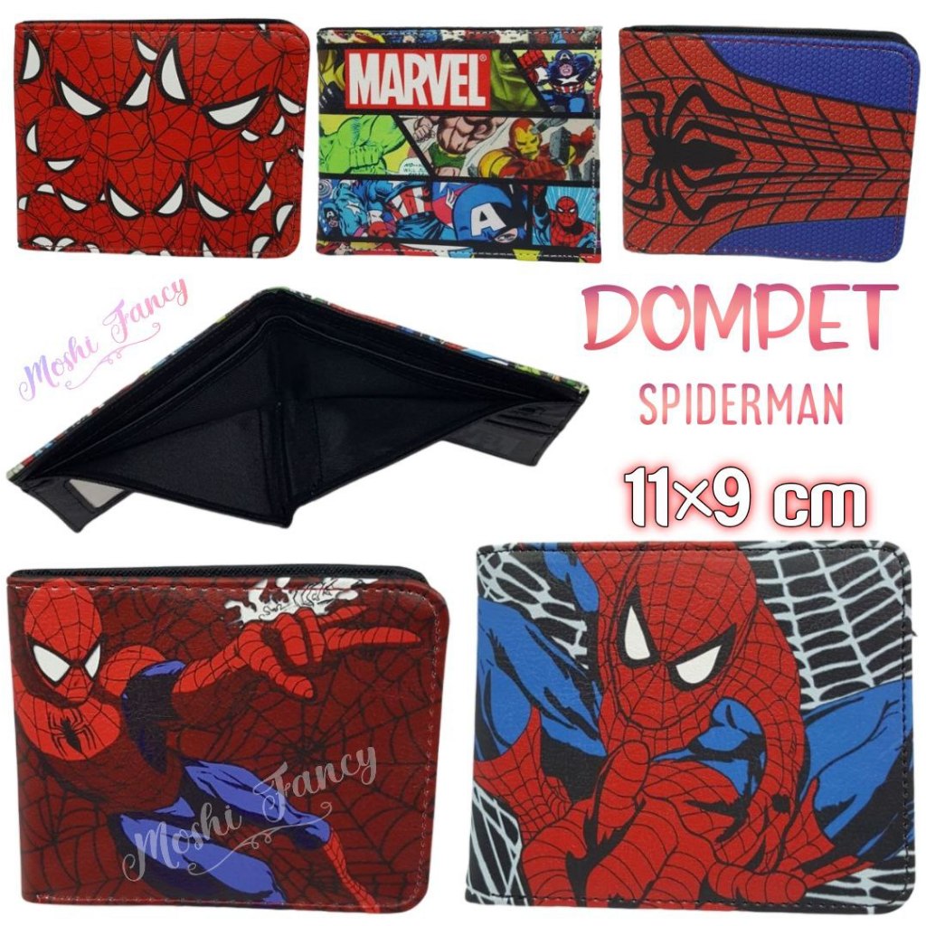 Dompet Spiderman Lipat Anak Laki-Laki Boy / Wallet Spiderman / Dompet Anak Spiderman / Dompet Anak