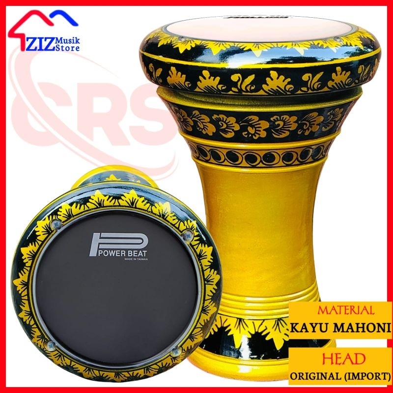 Alat Musik Marawis Darbuka Kayu 8 Dan 6 inch Head Ori