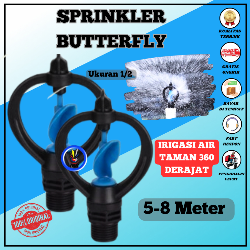 Sprinkler Pertanian Sprinkler kupu-kupu Plus Sok Drat Sprinkler Taman Kebun IBK_123