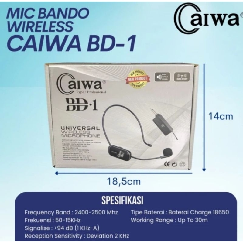 caiwa BD-1 Mikrofon Clip On Nirkabel