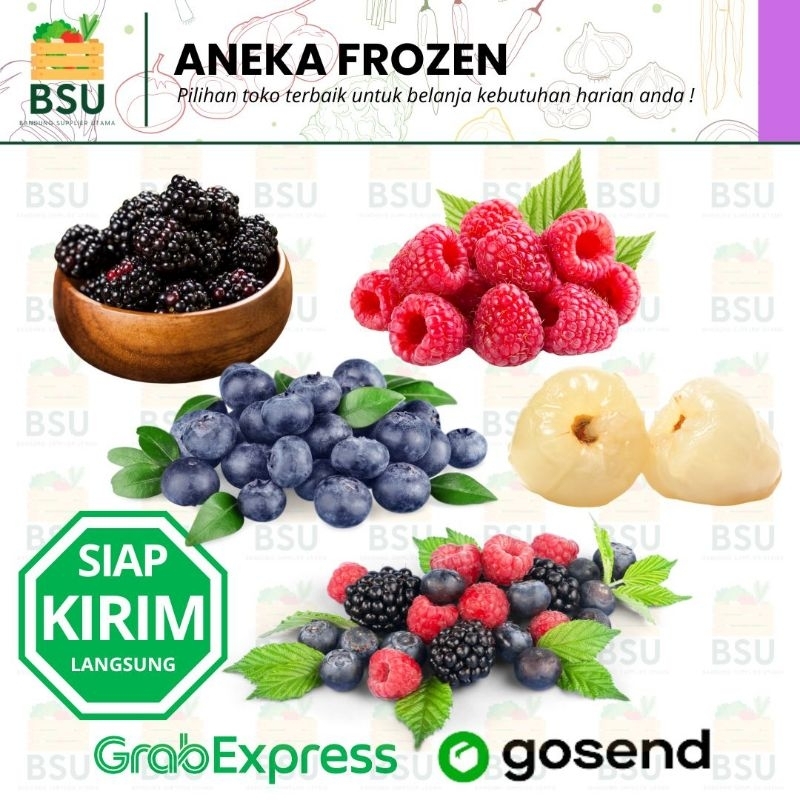 

Frozen Blackberry, Blueberry, Raspberry, Leci, Mix Berries