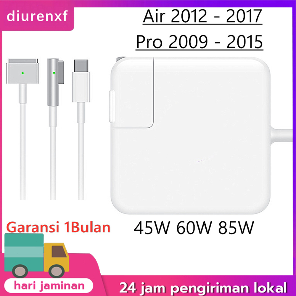 [Diurenxf]Adaptor charger Magsafe 60w 45w Colokan L Magsaf 2 45w 60w Macbook Type T Type L-COD