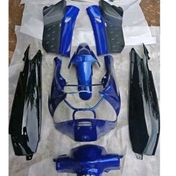 (READY STOK) BODY NOUVOLELE COVER BODY YAMAHA NOUVO LELE SPORTY BIRU HITAM ORIGINAL YAMAHA (1 SET FU