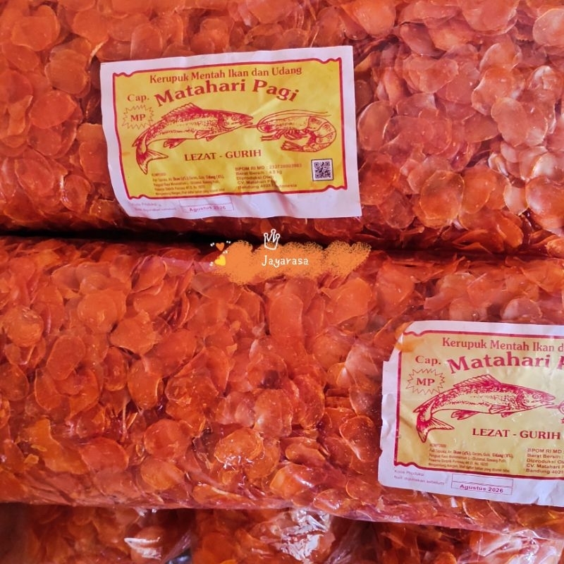 

KERUPUK OREN MERAH ORANYE ORANGE KUNING SEBLAK/ GORENG MENTAH 4,8Kg