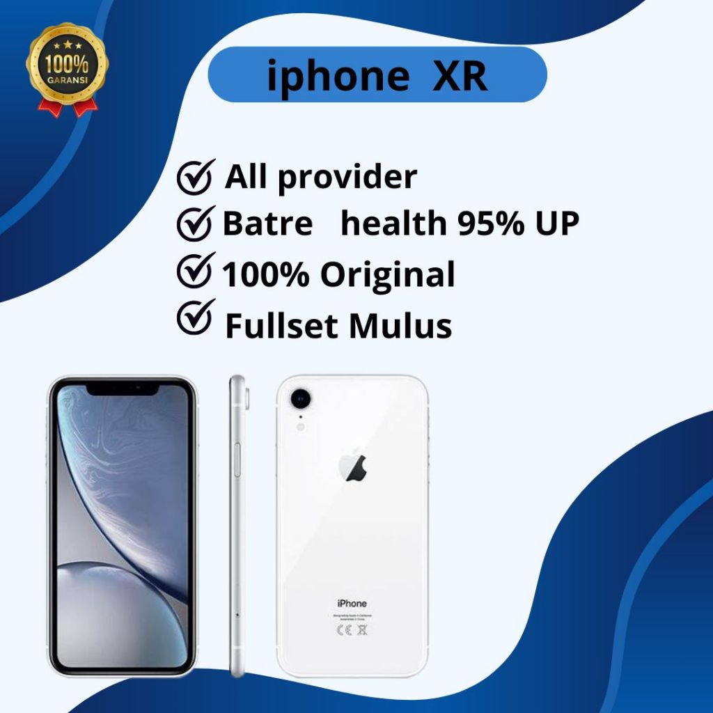 Apple iPhone XR 128GB 64GB IP XR SECOND ORIGINAL 100% LIKE NEW| MULUS NORMAL FULLSET BERGARANSI