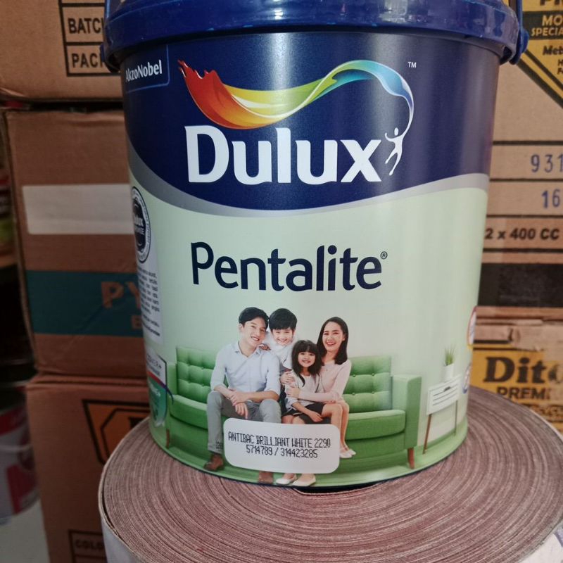 DULUX PENTALITE BRILLIANT WHITE CAT TEMBOK 2.5LTR