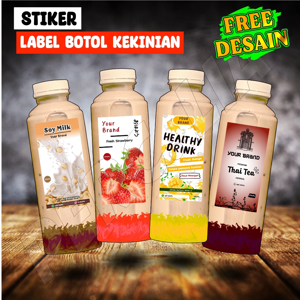 

Stiker Label Botol Gloss Susu / Cetak Stiker Vynil Gloss Susu Anti Air Anti Sobek [Custom Stiker]