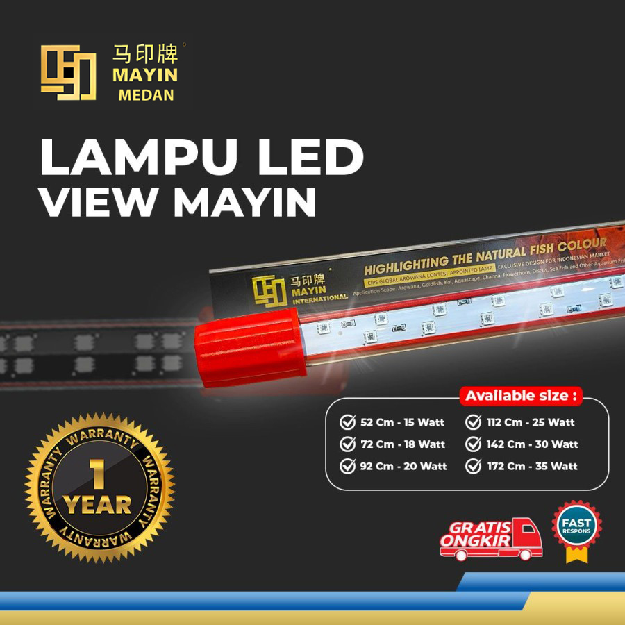Lampu LED View MAYIN Aquarium ikan Arowana / Arwana Lampu Ikan Hias