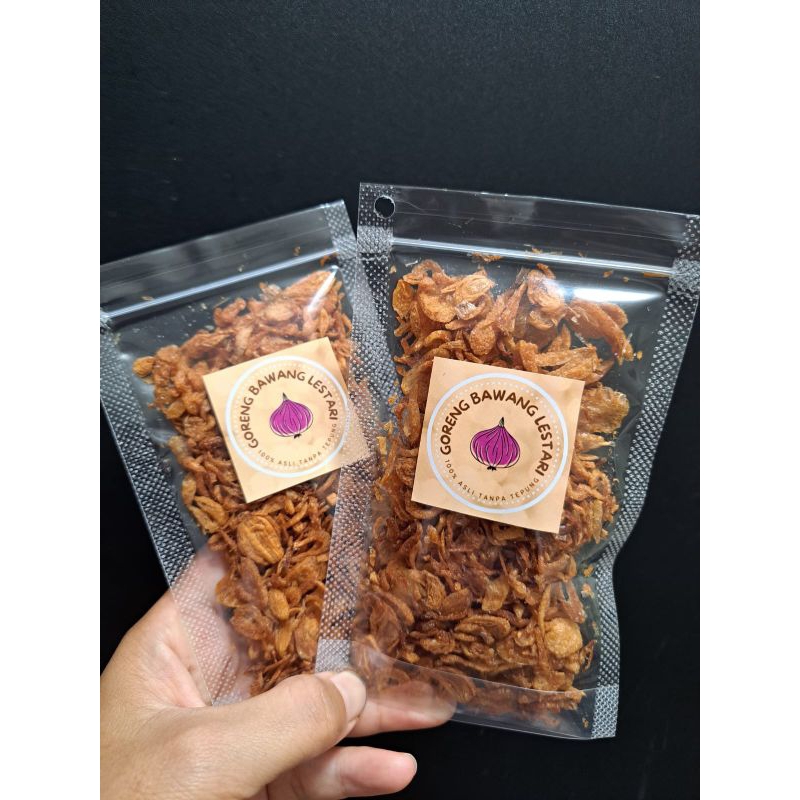 

Bawang Goreng Brebes 100% Original tanpa Tepung 24gram/ Pouch