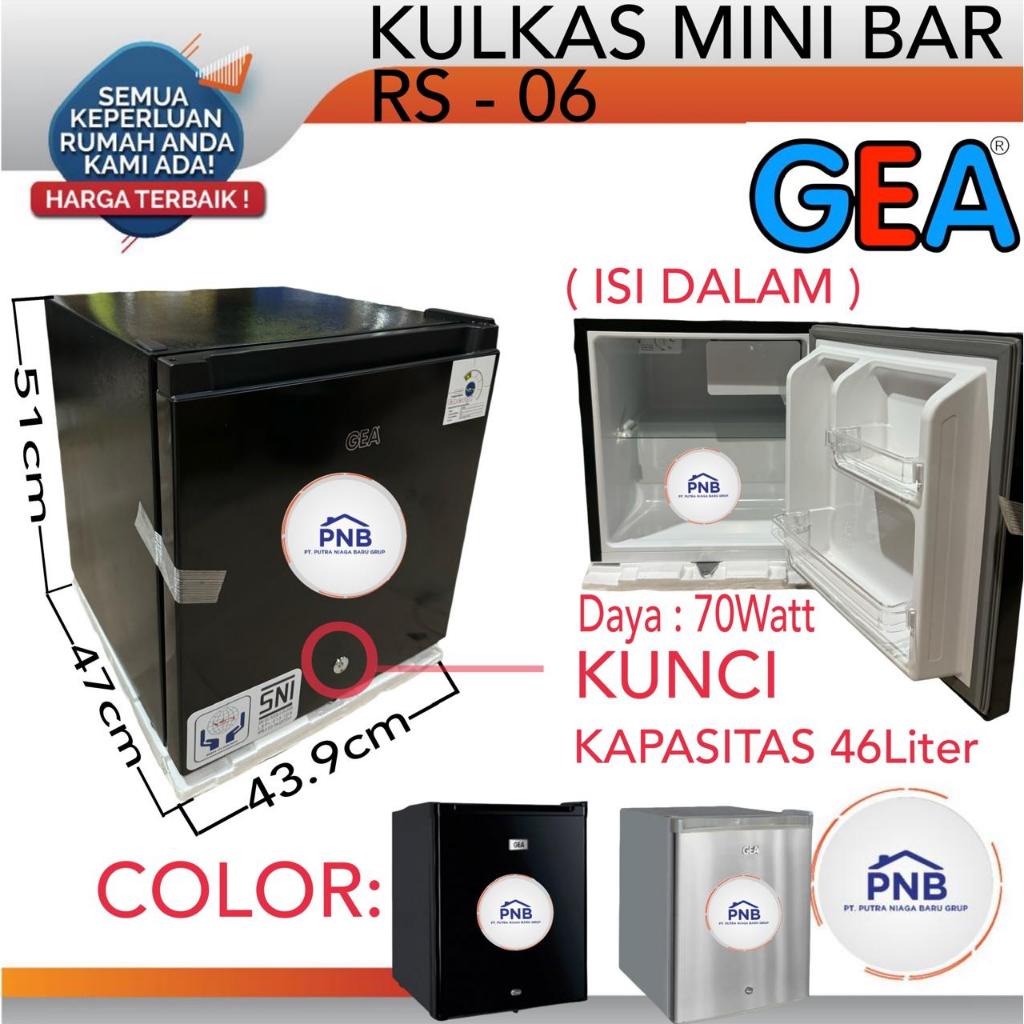 Mini Bar Gea RS06DR Kulkas Portable Gea RS 06DR (KURIR INSTANT)