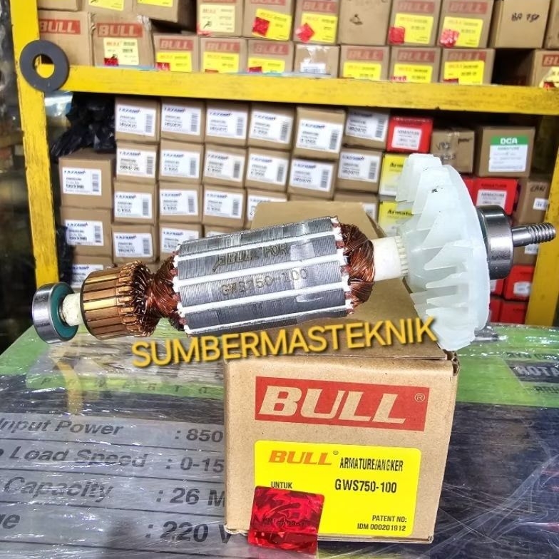BULL ARMATURE UNTUK BOSCH GWS 750-100 ANGKER ROTOR UNTUK MESIN GERINDA TANGAN BOSCH GWS750-100 BOSCH