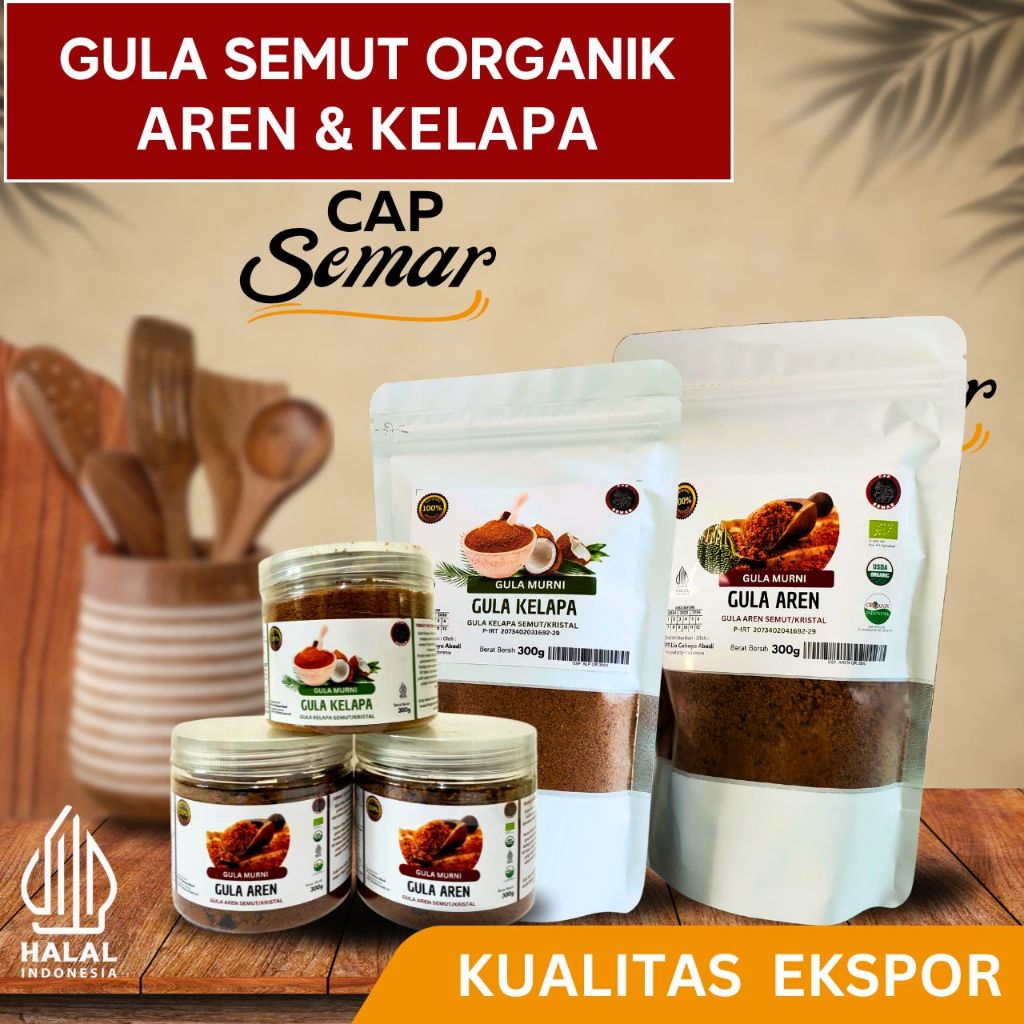 

ASLI Gula Semut ORGANIK Aren & Kelapa Bubuk - Gula Sehat serbaguna Kualitas Ekspor - Halal - Kemasan Ekonomis