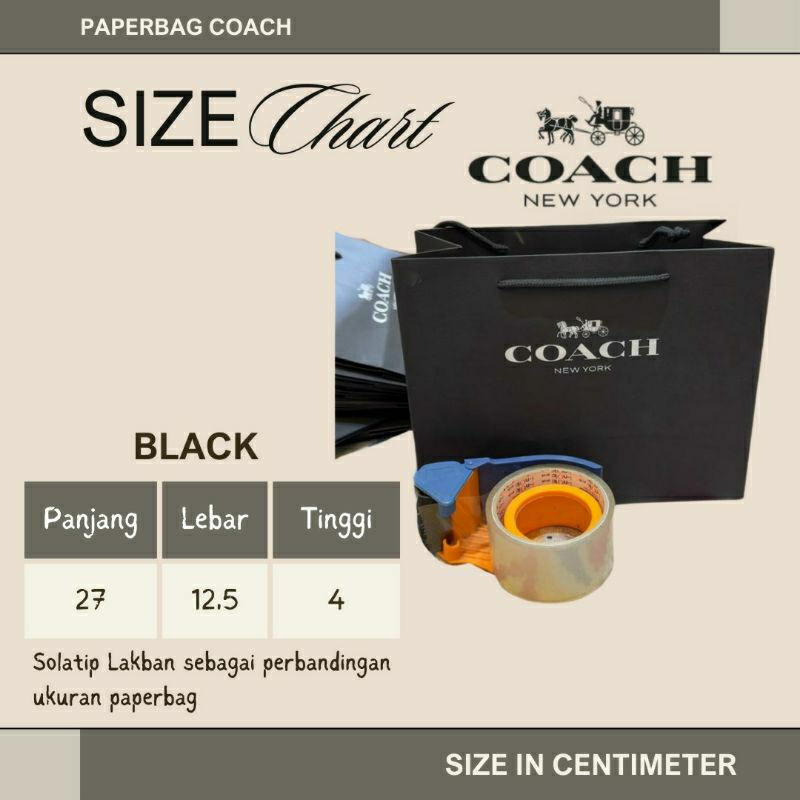

Paper Bag Coach Ukuran Medium Black Kertas Paper Bag Warna Hitam