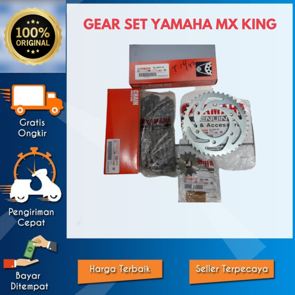 Rantai Gearset Jupiter MX King 150 / Gear Set Yamaha MX KING 150