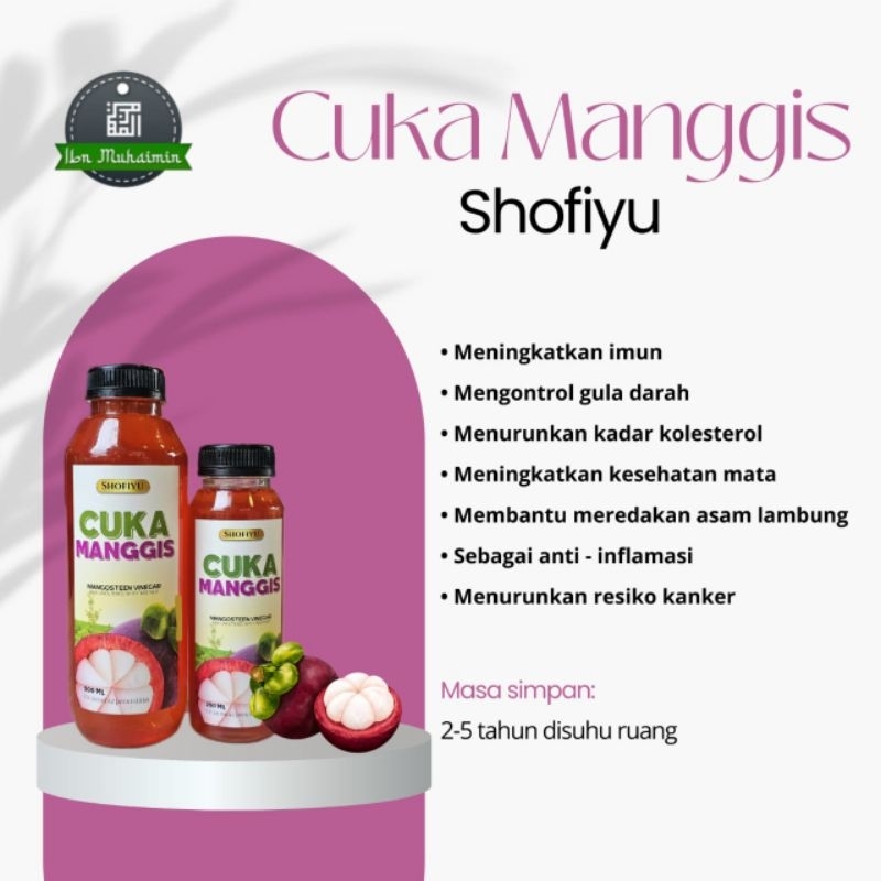 

cuka manggis with mother original untuk kesehatan shofiyu