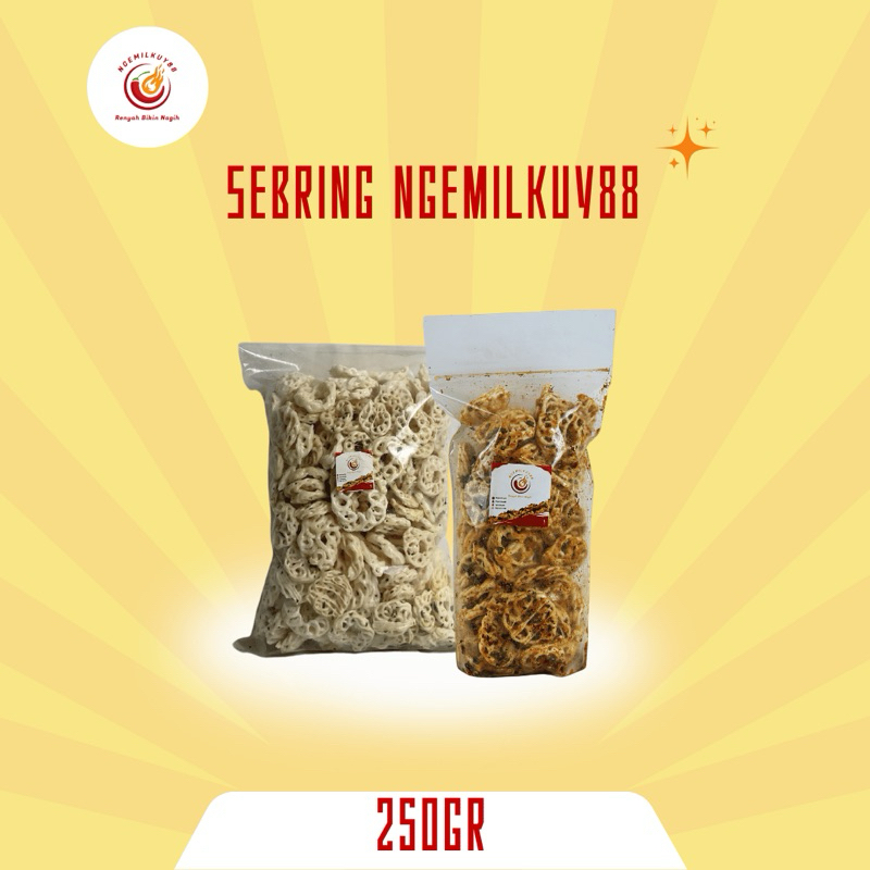 

Kerupuk Sebring Rafael 250Gram Ngemilkuy88 / Kerupuk / Seblak Kering / Cemilan Pedas / Snack Pedas