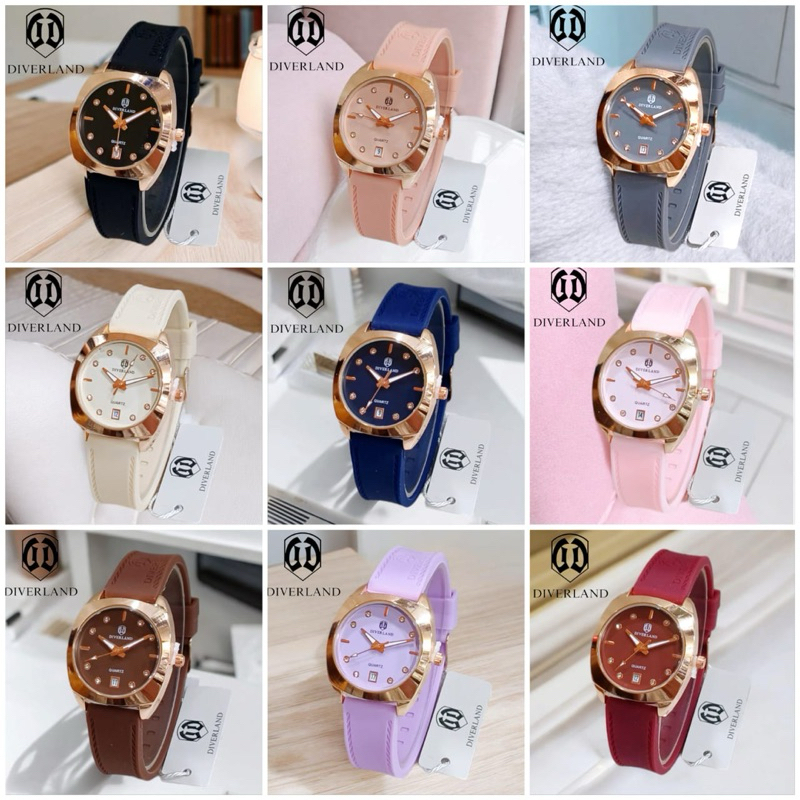 TERBARU JAM TANGAN WANITA DIVERLAND ANALOG TANGGAL AKTIF