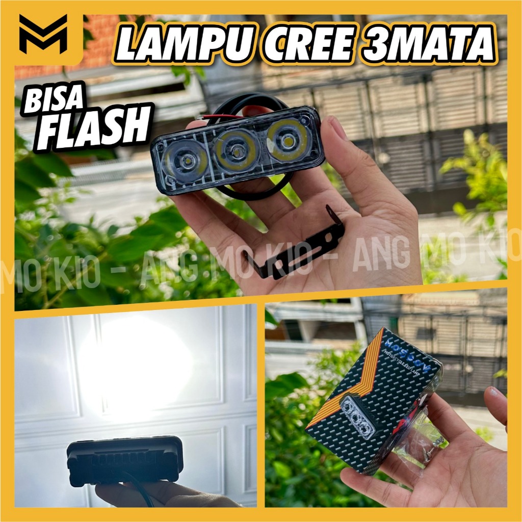 LAMPU TEMBAK / LAMPU SOROT DEPAN MOTOR VARIASI LAMPU DEPAN INCLUDE BAUT PLUS DUDUKAN LAMPU LAMPU TEM