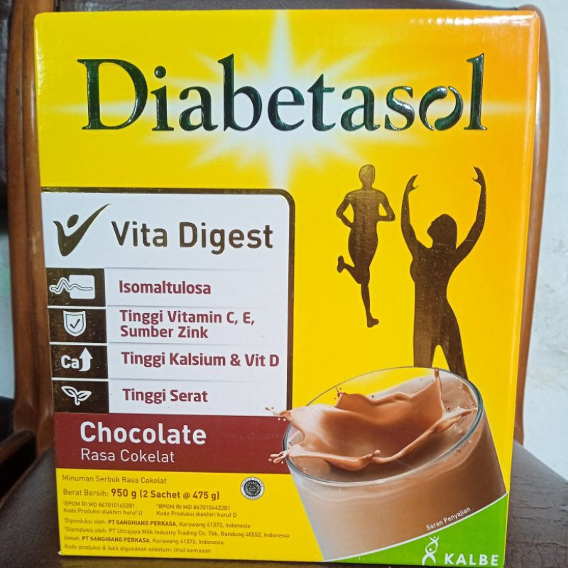 

Diabetasol Rasa Coklat 950 gram Exp 13 April 2025