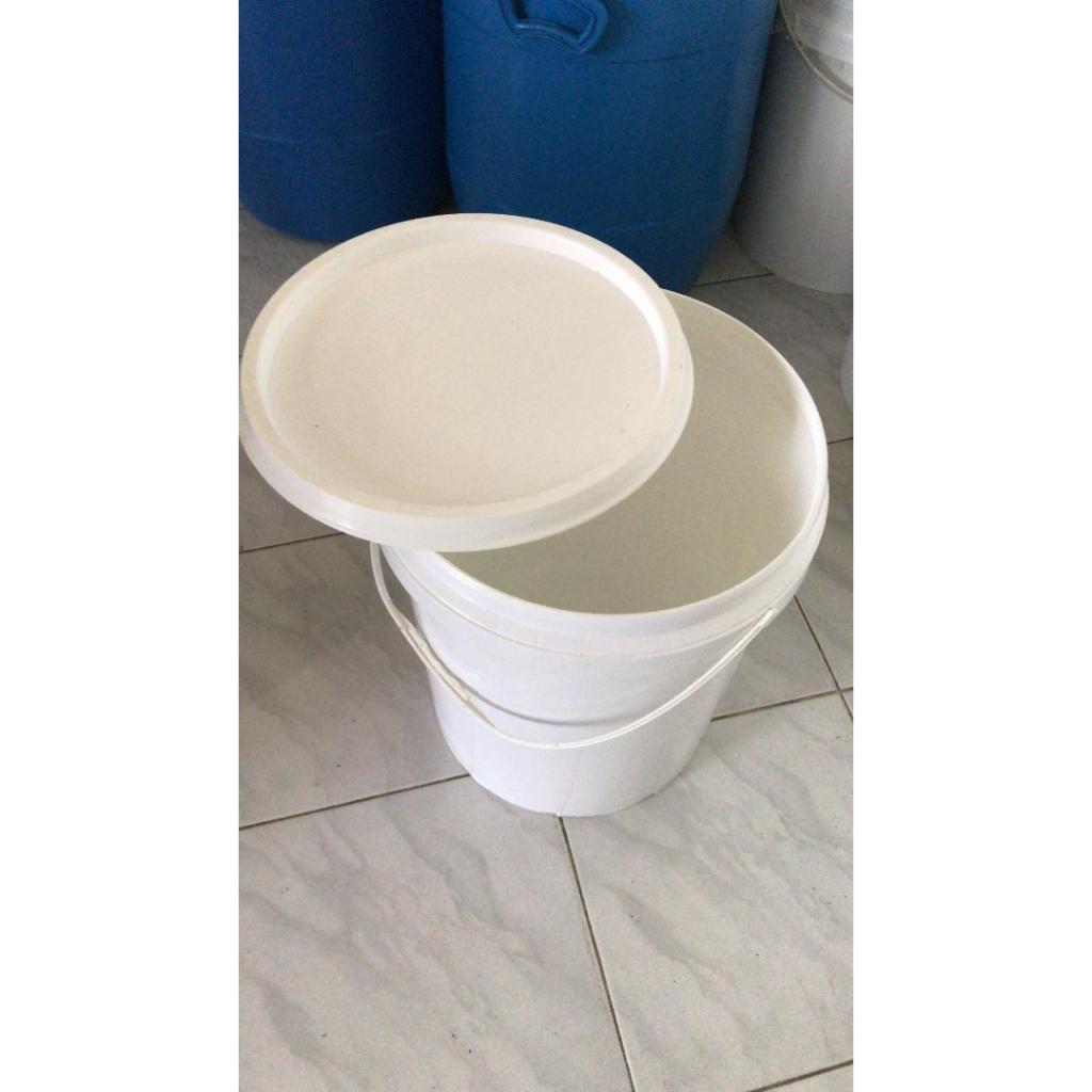 ember plastik tong pail 20 liter 25kg cat makanan packaging best quality tebal kuat kokoh foodgrade 