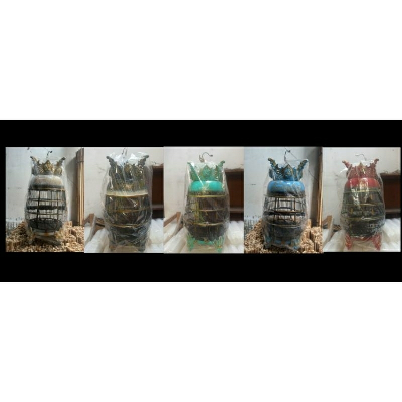 sangkar perkutut fiber mahkota barong model kates kembung