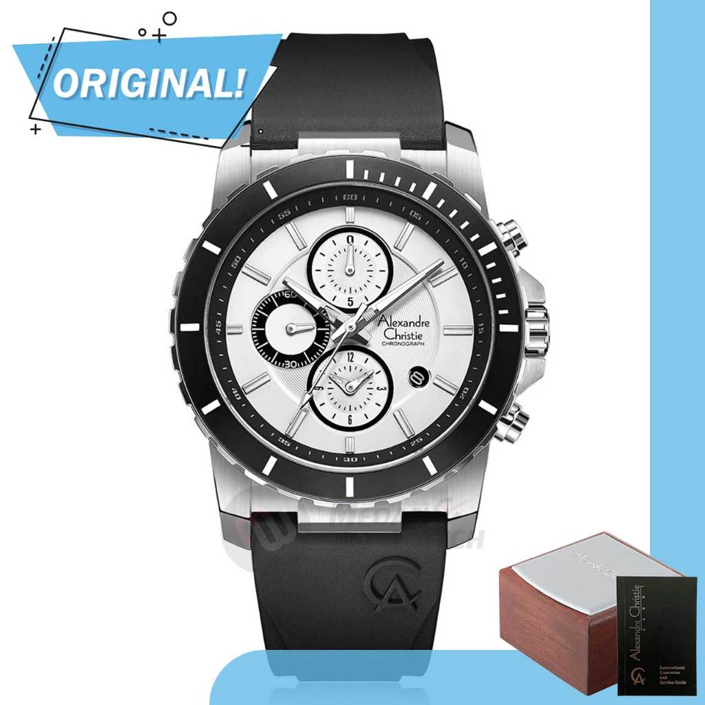 Jam Tangan Pria Analog Alexandre Christie 6141MC AC6141 AC 6141 MC 6141 MCRSSSL Original Garansi Res