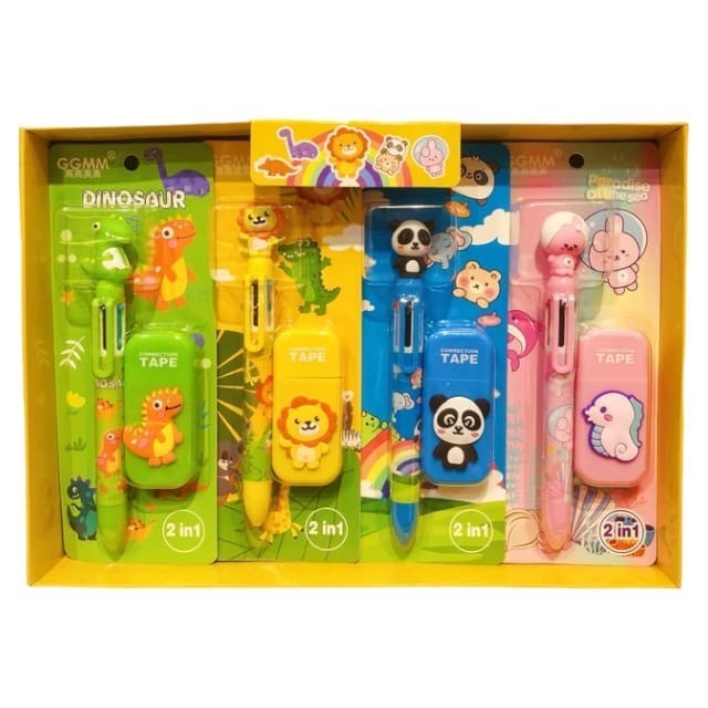 

Set Pena Pulpen Tip X Karakter Multipen Correction Tape / ATK Sekolah Kantor Anak San rio