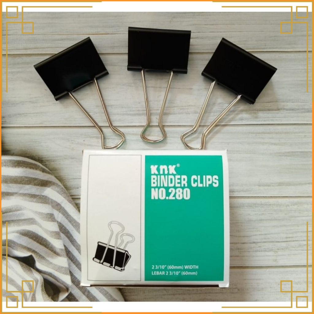 

KNK Binder clip hitam No. 280 sekotak isi 6 pcs