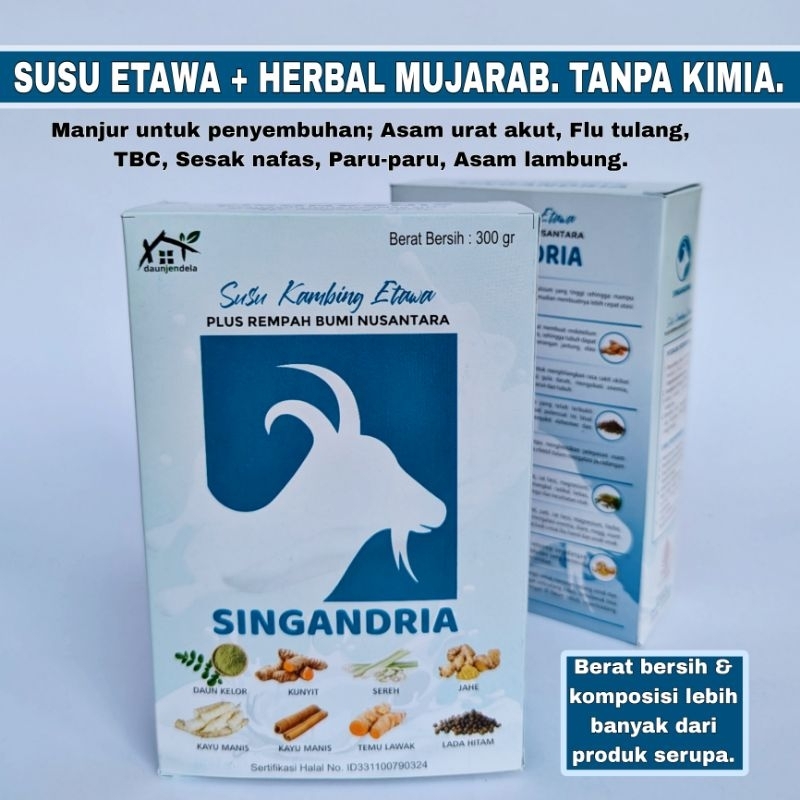 

SUSU SINGANDRIA. SUSU KAMBING ETAWA PLUS REMPAH-REMPAH