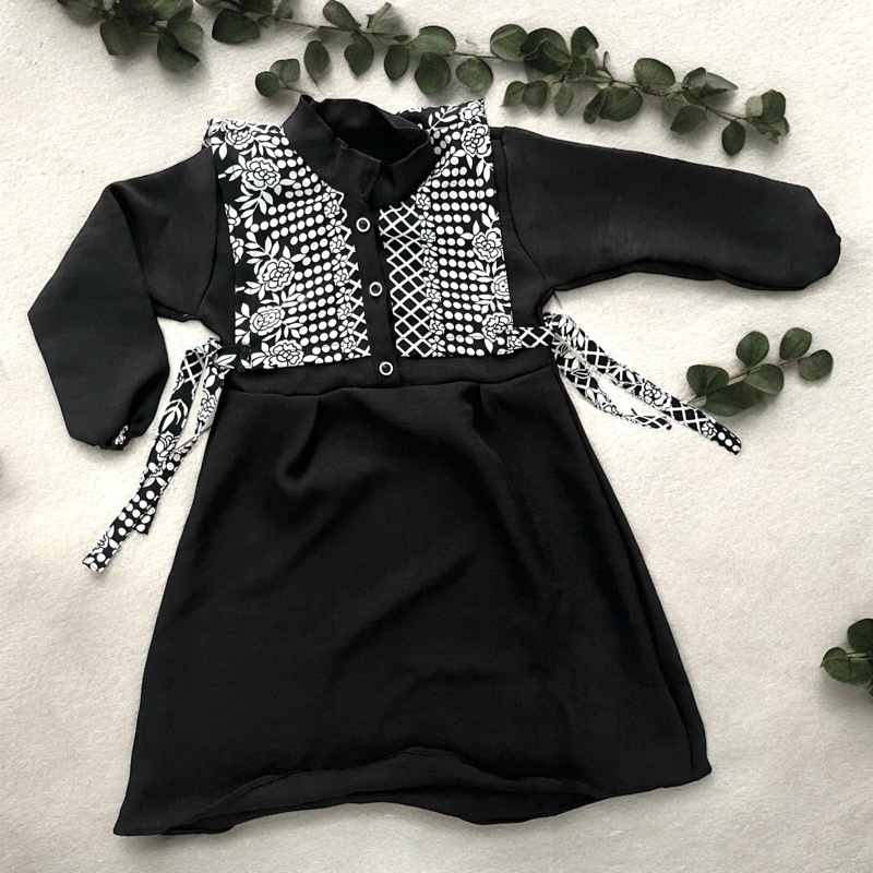 Baju Gamis Anak Perempuan Gamis Rompi Anak 1-2 Tahun Baju Muslim Terbaru 2024 Dress Anak