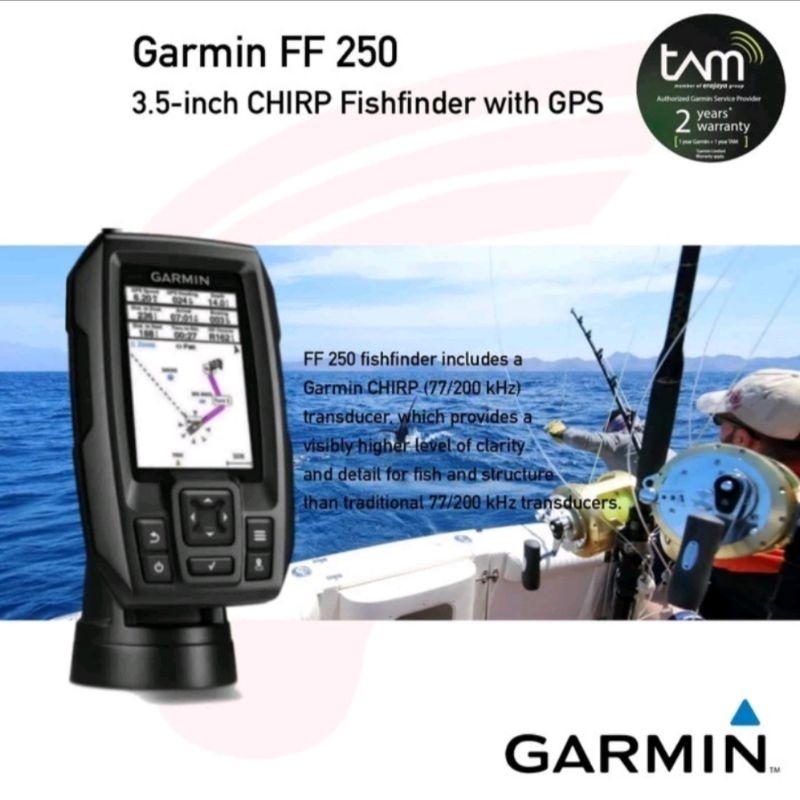 Garmin Fish Finder 250 FF250 GPS Laut  Sonar Tranduser Kondisi 99% Mulus