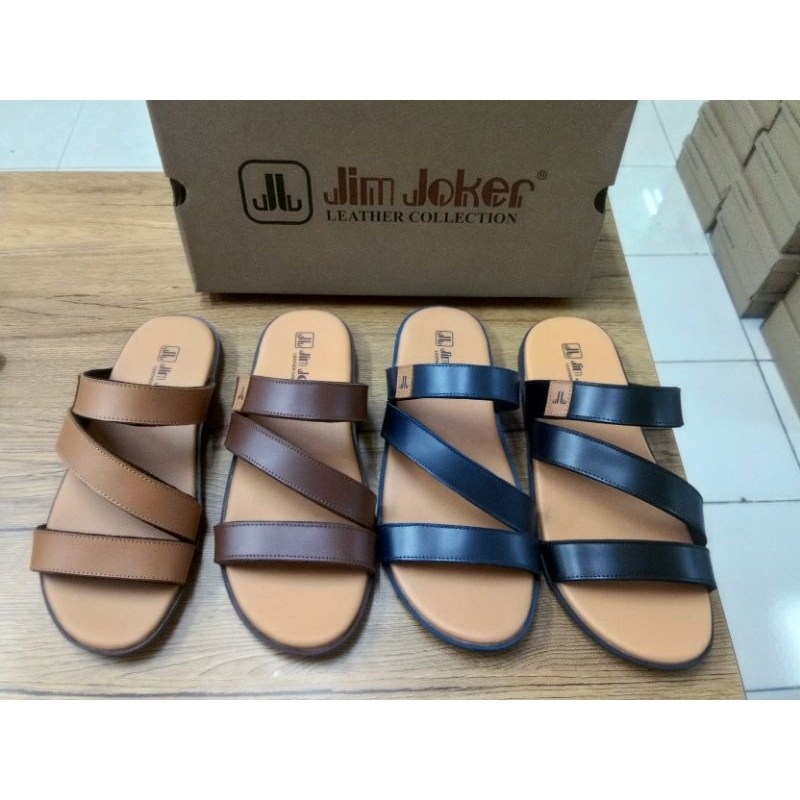 Sandal Kulit Pria Jim Joker | Sandal Slide  Pria Jim Joker | Sandal Jim Joker Beat 2S
