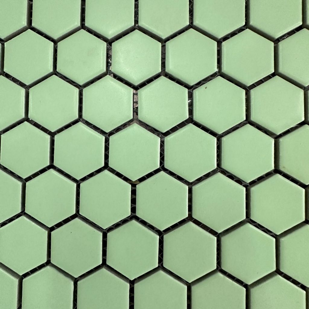 Mosaic Tile Hexagon green / Mosaik Keramik Hexagon hijau mint / Keramik Dinding Lantai Backsplash Da