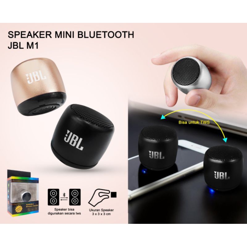 New  Speaker BT Mini [ JBL M1 ] UK 3 x 3 x 3 cm | Bisa All For Smarphone ORI