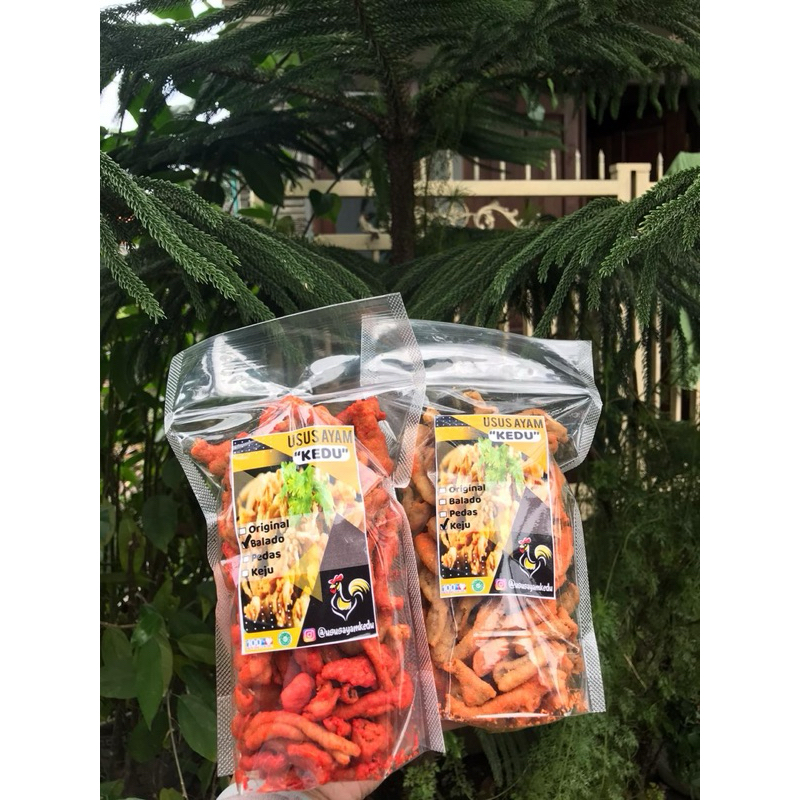 

Kripik Usus Ayam KEDU kemasan 100gr,250gr,1kg,2kg