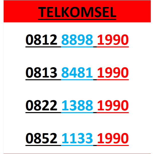 Nomor cantik telkomsel simpati 4g 5g seri tahun 1990 r500
