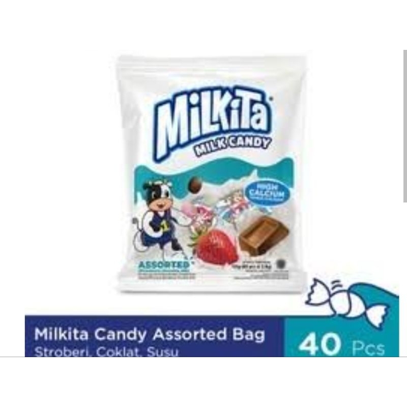 

Milkita Milk Candy Assorted 100 gram (40 biji @2,5 gram)