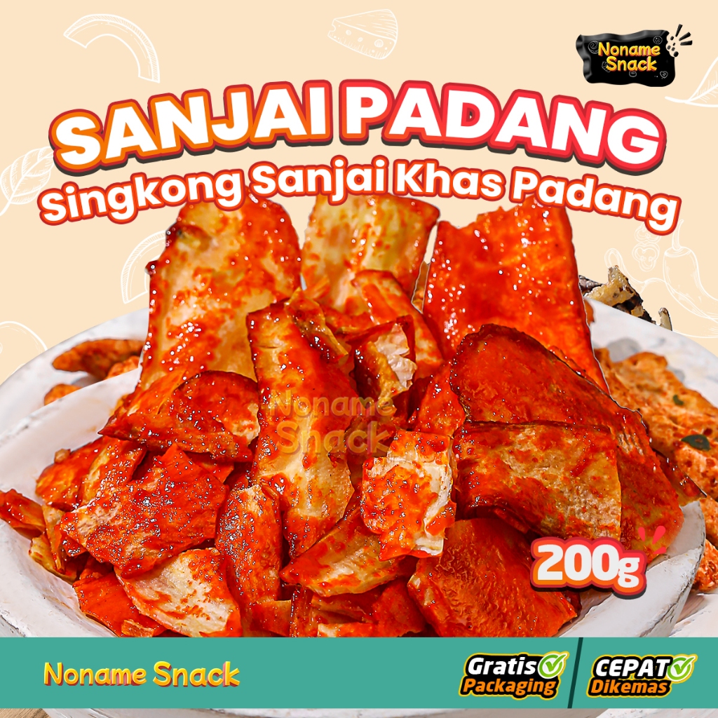 

NoName Snack - Keripik Sanjai Padang Balado Pedas Mini Grosir 200Gr