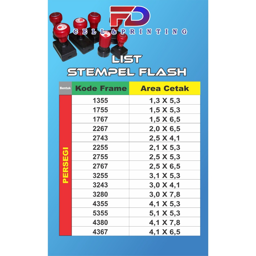

STEMPEL PERSEGI