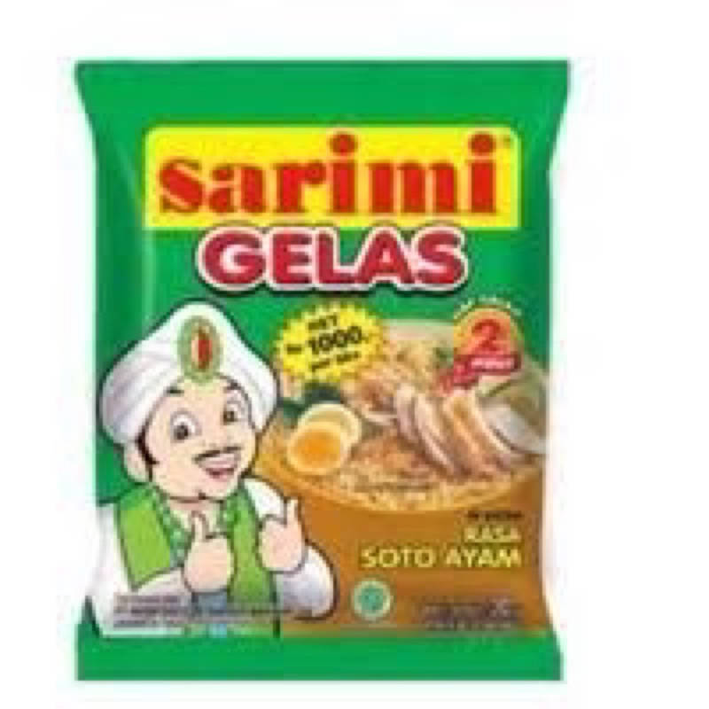 

SARIMI MIE INSTANT GELAS SOTO AYAM 30g | seRCG isi 10pcs