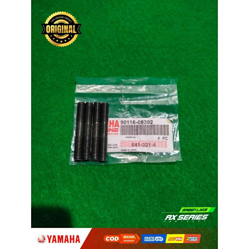 90116-08392 BOLT STUD BAUT CYLINDER BLOK ALFA SIGMA FORCE 1 FIZ FIZ R Y125Z Y125ZR ORI ORIGINAL YAMA