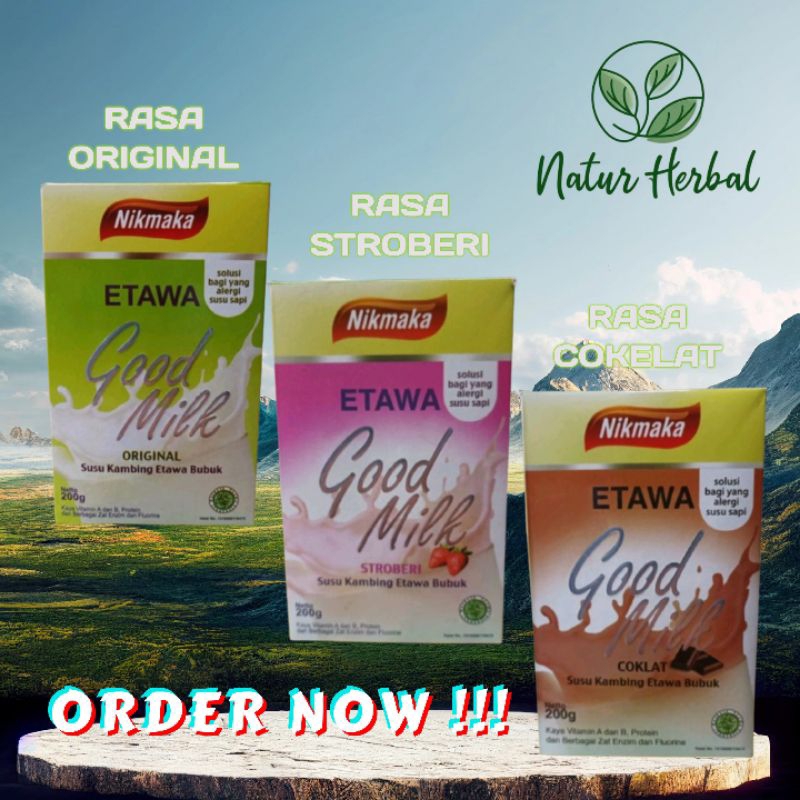 

Nikmaka Good Milk Susu Kambing Etawa Bubuk 200 Gram Varian Rasa
