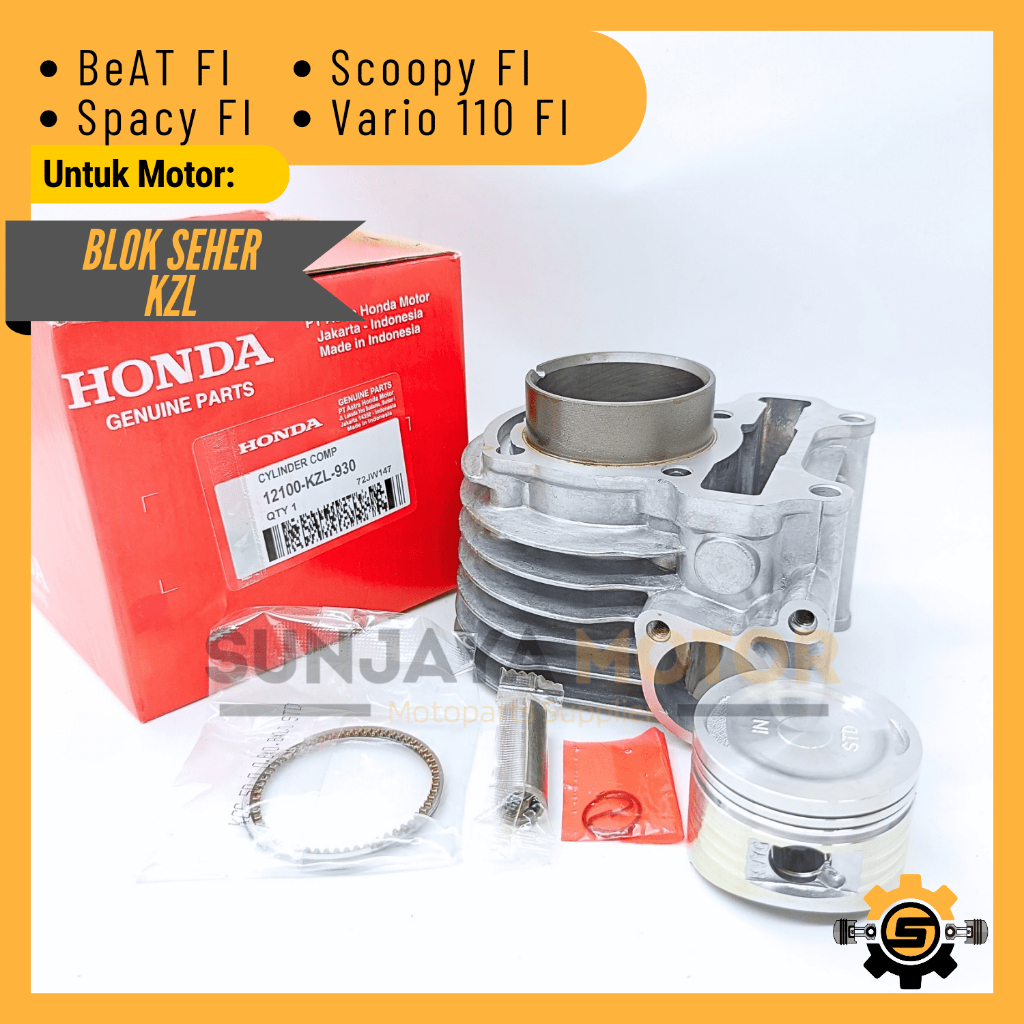 Block Boring Silinder Kualitas Original Honda KZL Blok Seher Beat FI Spacy Scoopy Vario 110 FI Ori A