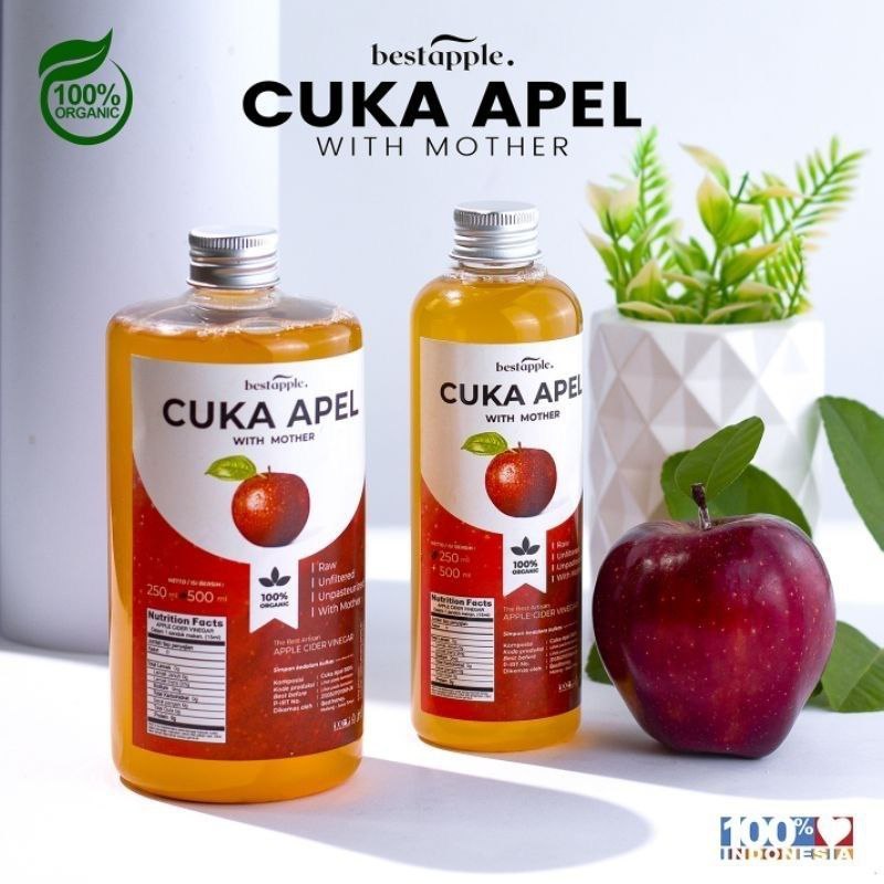 

CUKA APEL WITH MOTHER || Cuka Apel Original - Diet Detoks - Apple Cider Vinegar - Toner Wajah Alami