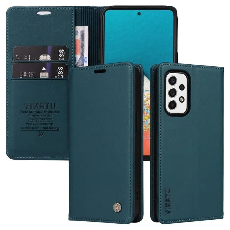 SAMSUNG A52 - A52 5G - A52s 5G Flip Cover Leather YIKATU Dompet Kulit Slot Kartu Penutup Magnetik