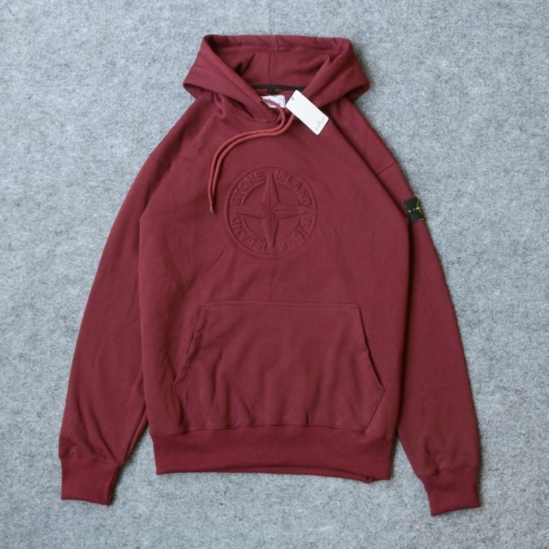 Hoodie Stone Island Emboss Casual Vintage Fulltag Label