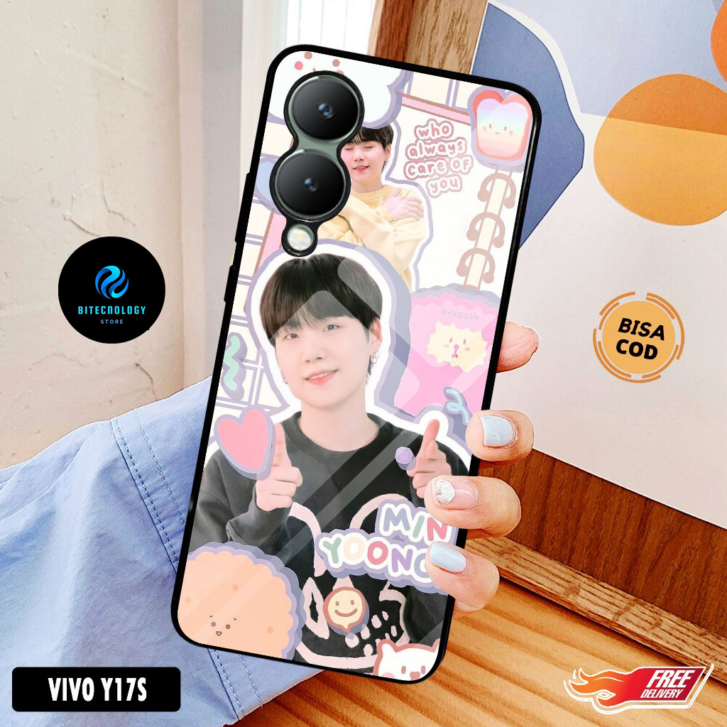[COD]Promo Case Vivo Y17S Gambar Wallpaper BTS Kpop Suga 03 Aesthetic Casing Hp Bisa Type Lain Desai