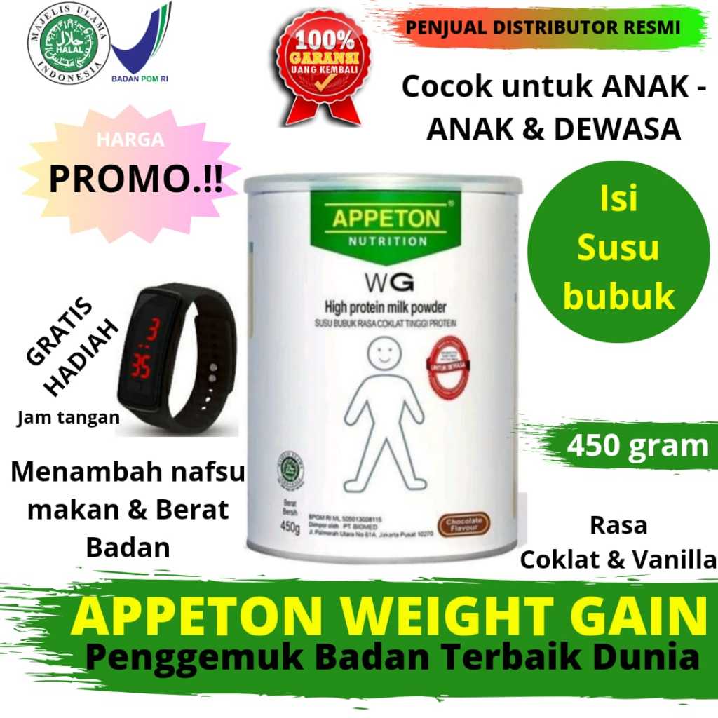 

APPETON WEIGHT GAIN / Susu Penggemuk Badan / Susu Penambah Berat Badan / penggemuk badan / appeton